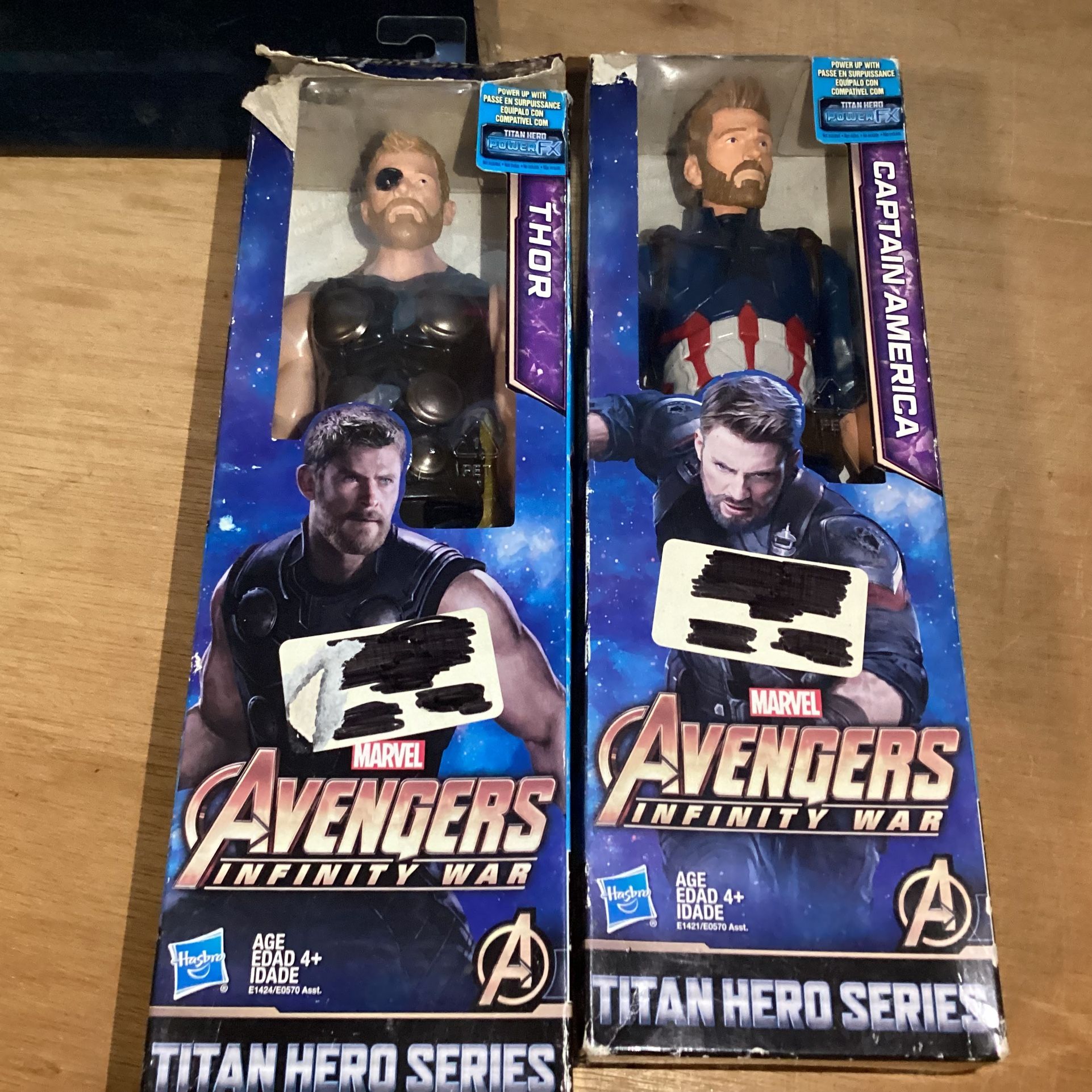 Titan Hero Series Marvel Avengers Action Figures Captain America and Thor