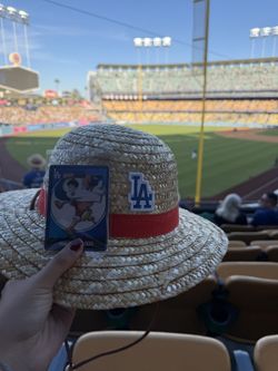 2026 LA Dodgers x One Piece Monkey D Luffy Promo Card & Straw Hat