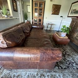 Restoration Hardware Leather Sofa 