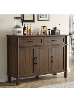 Rustic Farmhouse Sideboard Buffet Cabinet with Storage – 47” Console Cabinet