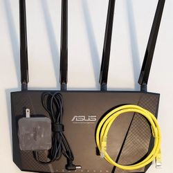 VERY NEW ASUS RT-AC87U AC2400 Dual Band Gigabit Wi-Fi Router w/ Ethernet Cable