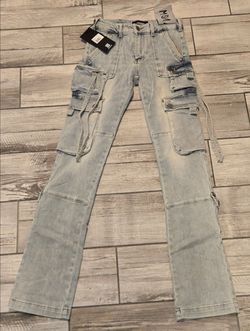 🔥 SUPER BUNDLE! 2 Brand New Men's Cargo Jeans Size 28 - Only $60 🔥