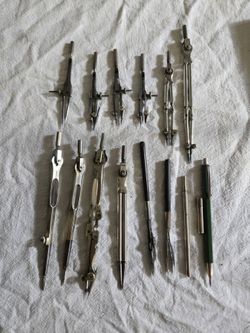 VINTAGE Compass, Dividers, Pen Drafting Lot