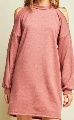 Cold shoulder sweater dress