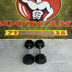 Cap Rubber 30Lb Hex  Dumbbells  pair $70  