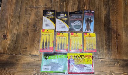 Assorted Fishing Tackle Including Products by Lindy, Strike King,  Mach And Piscifun