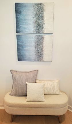 Set of Two - Textured Hand Painted Modern Wall Art Decor