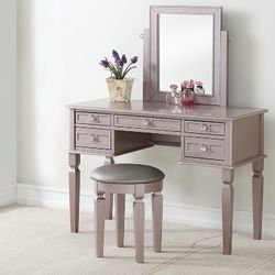 Brand New rose gold vanity with free stool