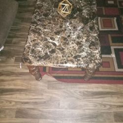 2 Marble End Tables With 2 Lamps 2 Fireplace Table Decorations 1 Coffee Table With 1 Table Decorations