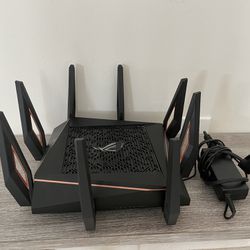 ASUS ROG Rapture WiFi 6 Wireless Gaming Router (GT-AX11000) - Tri-Band 10 Gigabit, 1.8GHz Quad-Core CPU, WTFast, 2.5G Port, AiMesh Compatible, Include