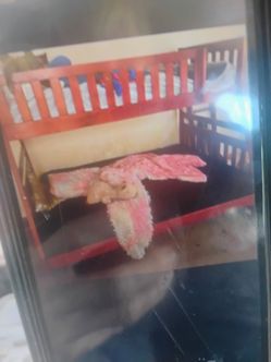 Pull on the bottom twin on top bunk beds with mattresses $100