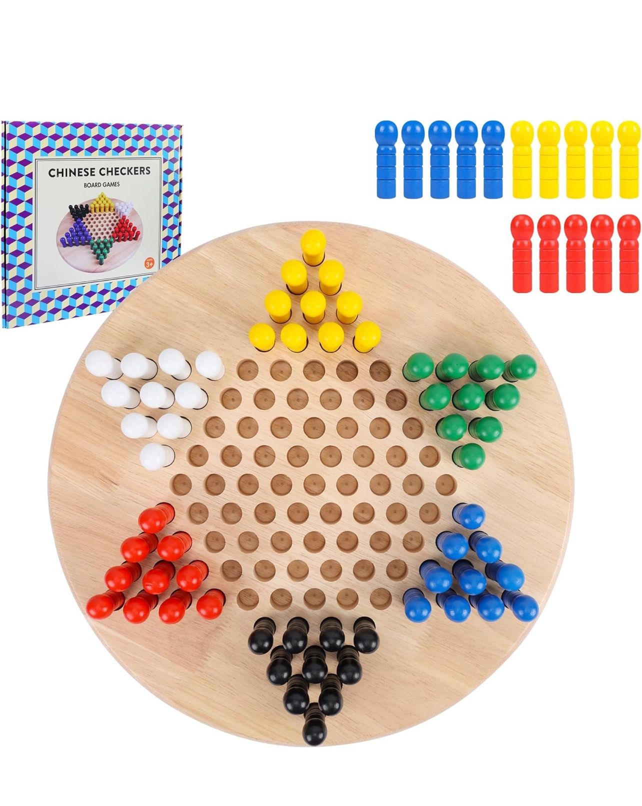 Wooden Classic Chinese Checkers Board Game
