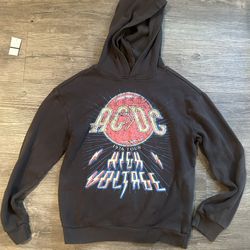 AC/DC 1976 High Voltage Vintage Hoodie Kids XL 14/16