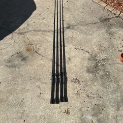 (4x) Abu Garcia Vendetta Bait Caster Rods 7’3” Heavy Fast Action 