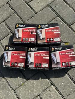 Duck Max Self-Adhesive Rubber Door Bottom Seal, White, 1.88 in. x 39.4 in.