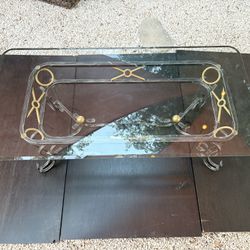 Metal And Glass Coffee Table 