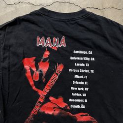 Vintage 2000’s MANA “Amar no es Claudicar” Hispanic Rock Band Shirt L
