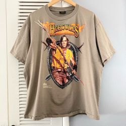 Vintage 1996 HERCULES THE LEGENDARY JOURNEYS TV Promo Tan T-shirt S