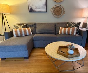 West Elm Sectional Sofa w/ Pull-Out Bed + Storage Chaise