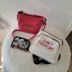 3-pcs. Juicy Couture Bags & Wallet ** MUST PICK UP"" 281N &1604** PLA. CHECK LOCATION & READ DESCRIPTION BELOW❗️SOLD AS SET❗️