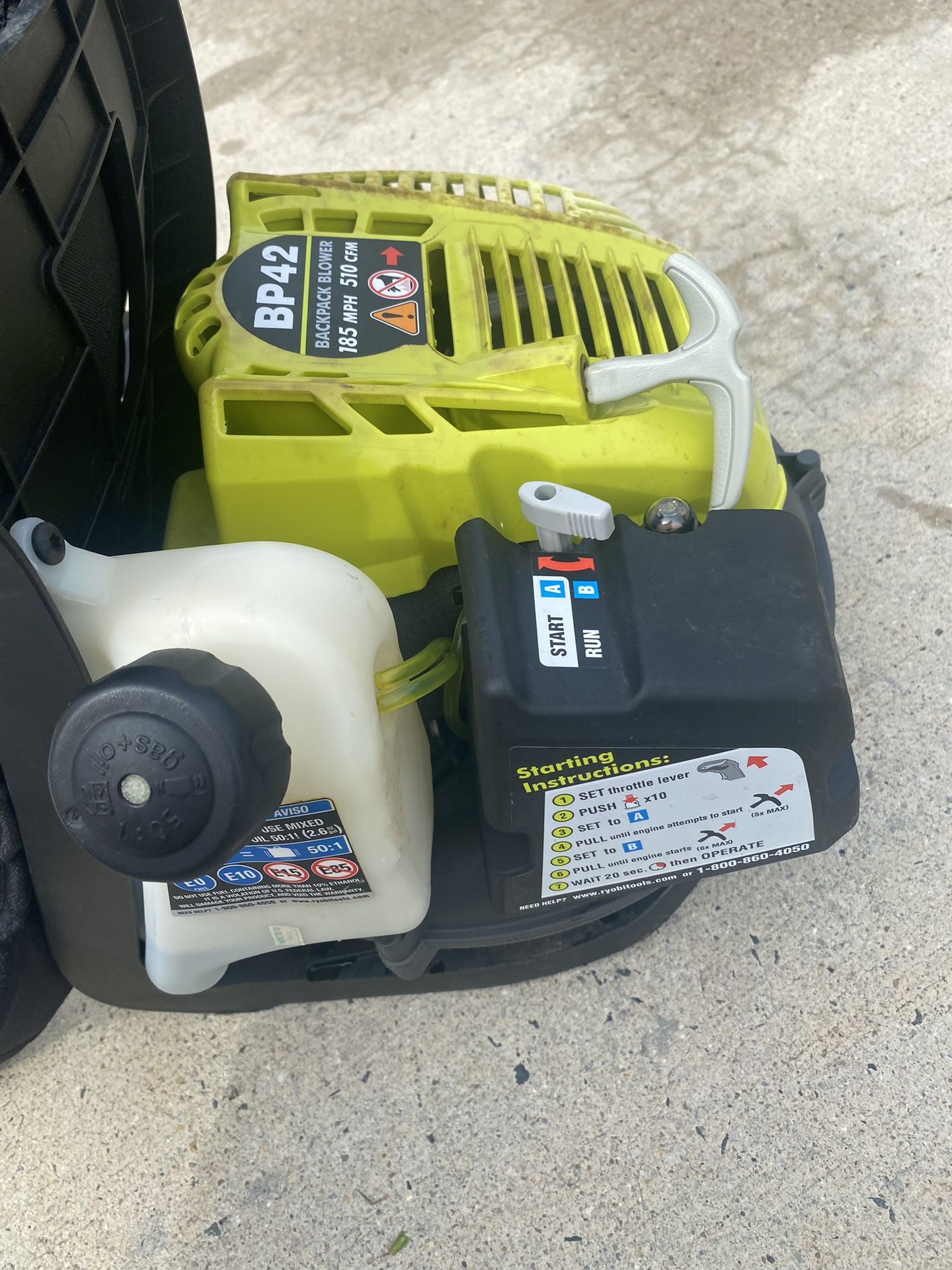 Gas Back Pack Leaf Blower