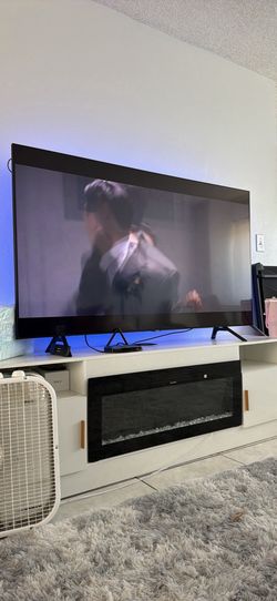 TV stand with fireplace
