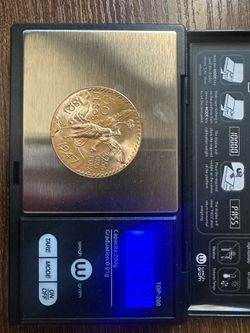 Real Mexican Centenario Coin, 22 k-41.69 grams