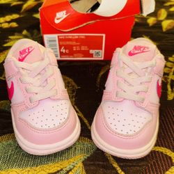 TODDLER GIRLS PINK NIKE DUNK LOW SHOES