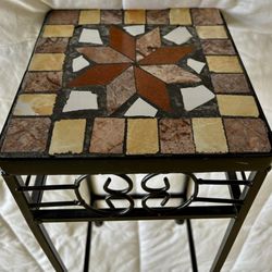 Small, Absolutely Beautiful Hand-Made tiled DISPLAY TABLE