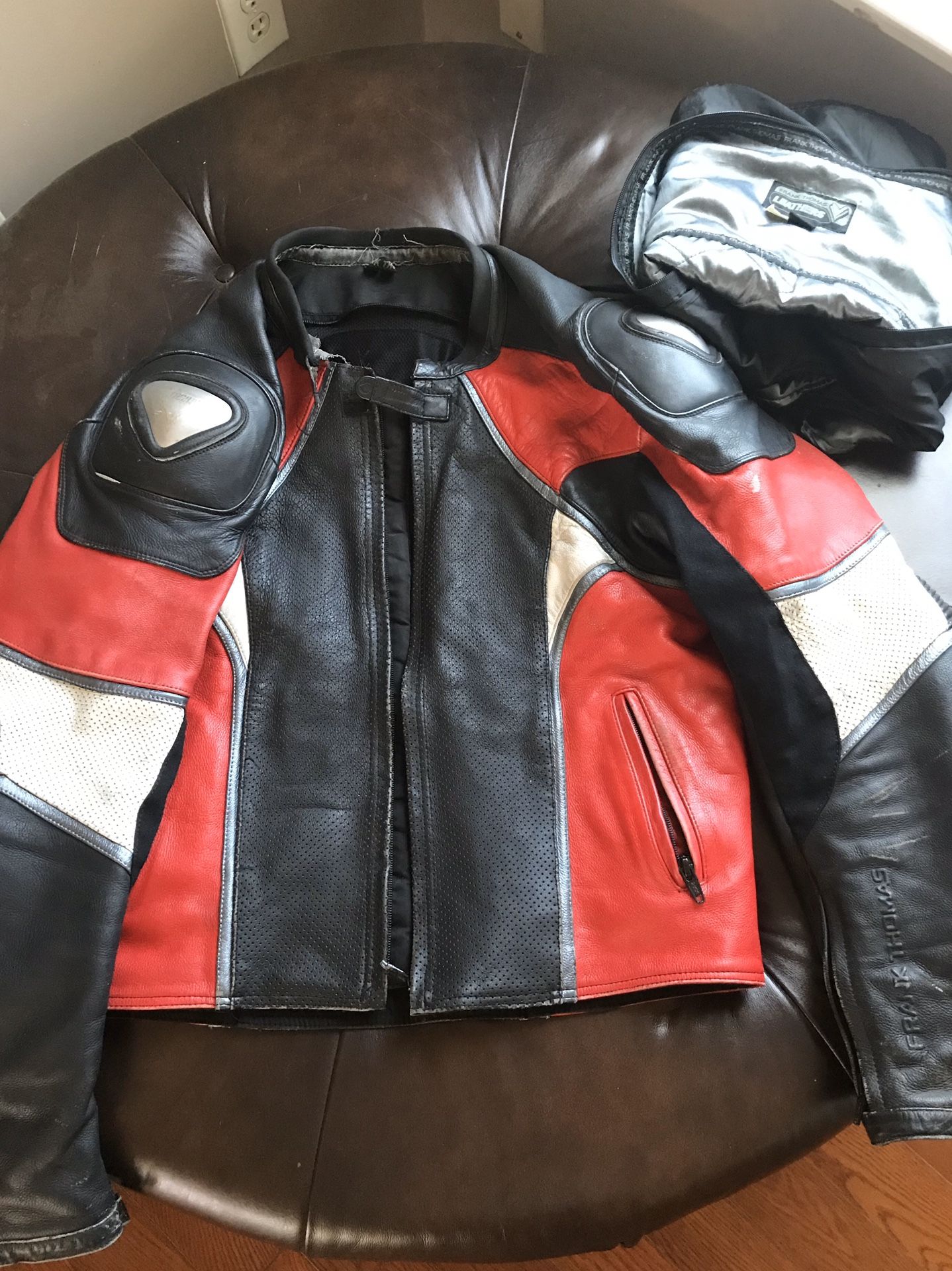 Motorcycle jacket real leather