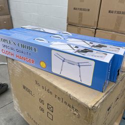 Folding Clothes Airer, Indoor Clothes Drying Rack Winged Clothes Airer Washing Line, Black