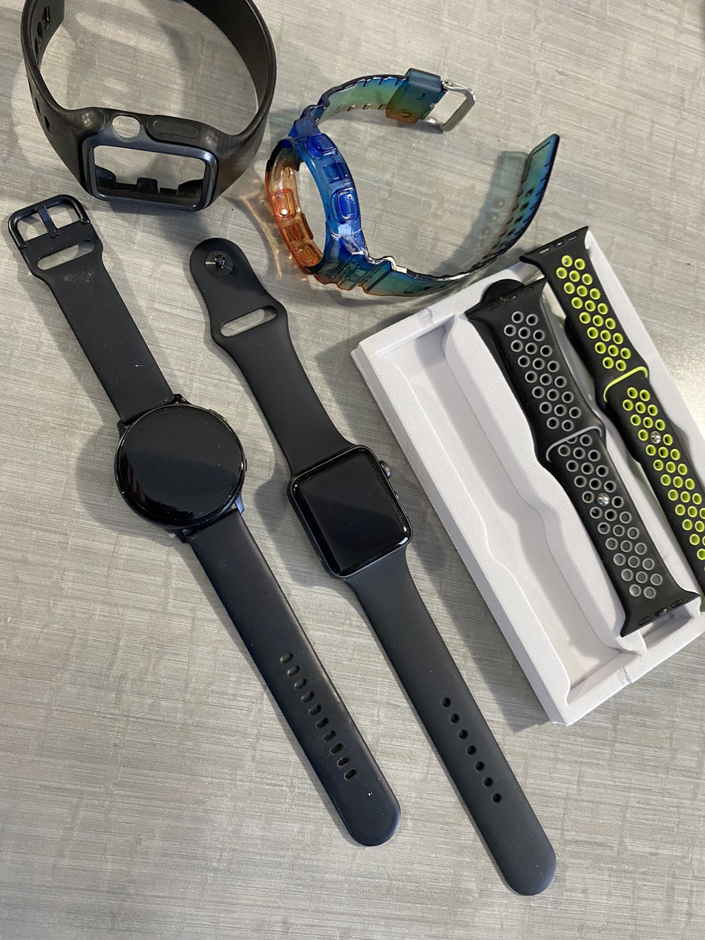 Samsung watch active and iPhone watch for sale in good