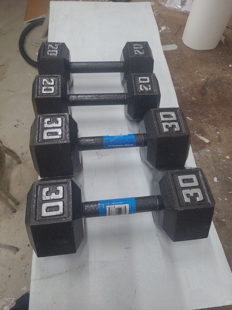 Dumbbells: 2 30lb And 2 20lb