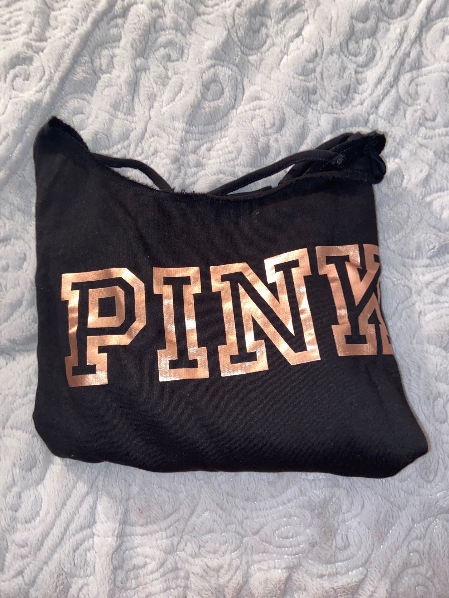 Cropped Pink Victoria Secret Sweatshirt