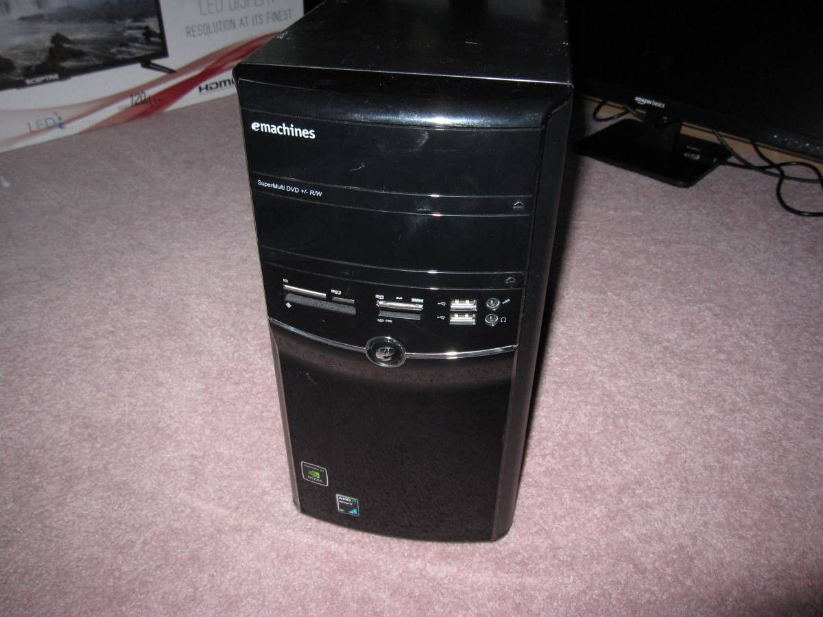 eMachine Tower PC Computer AMD Athlon II X2 2.7Ghz 8GB 320G HD Win 11 - $125 (Schererville)