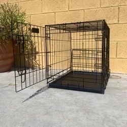 30" Foldable Dog Crate With Double Doors 