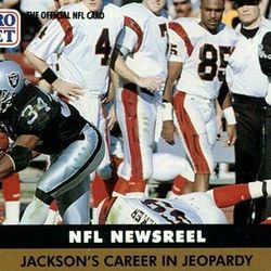 1991 Bo Jackson Injury Card ( Pro Set #346 ) 🔥 RARE