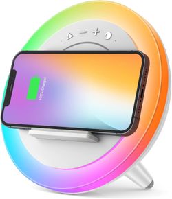 Bluetooth Speaker with Lights, Wireless Charging Speaker (Never Been Used)