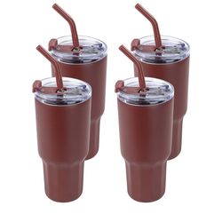 VEGOND 30 oz Insulated Stainless Steel Tumblers with lid and straw Bulk Pack Double Wall Vacuum Coffee Mug with Non-Slip Silicone Base, Sweat Proof Po