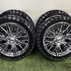 New 22 inch chrome zl1 style wheels wrapped in atturo mts tires 285/45r22