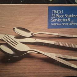 50 PIECE: TIVOLI STAINLESS STEEL SERVICE FOR 8