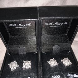 bridge diamond earrings