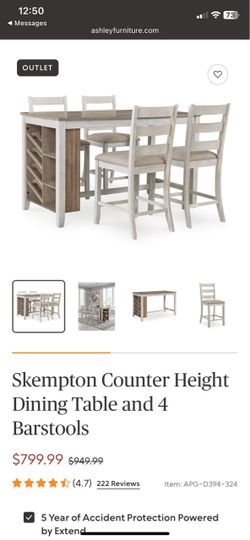 Skempton Counter Height Dining Table and 2 chairs