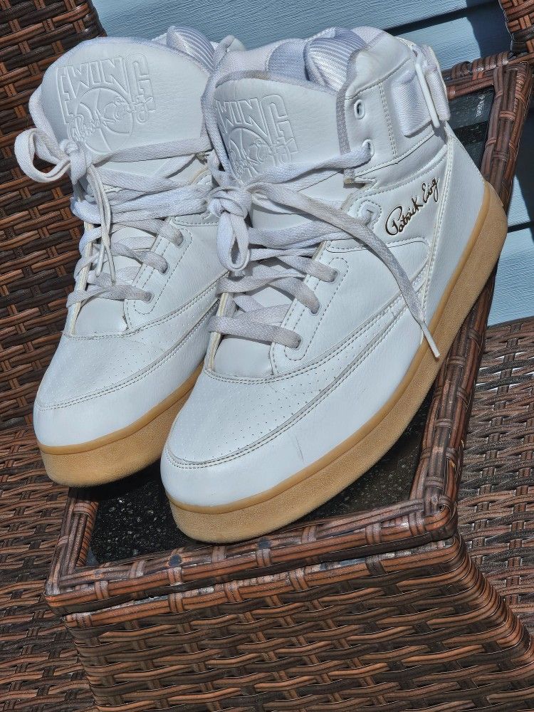 Patrick Ewing 33 Hi Mens White Gum Basketball Shoes Sneakers