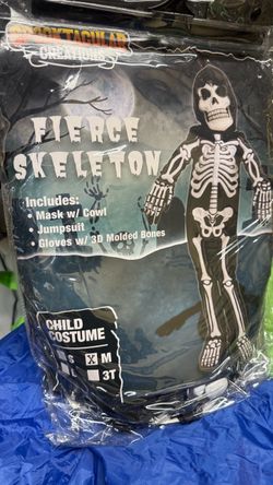Crooktacular Fierce Skeleton Child Costume Size M