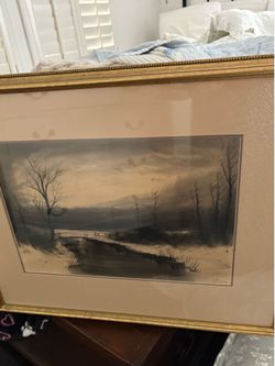 Vintage big serine landscape frame