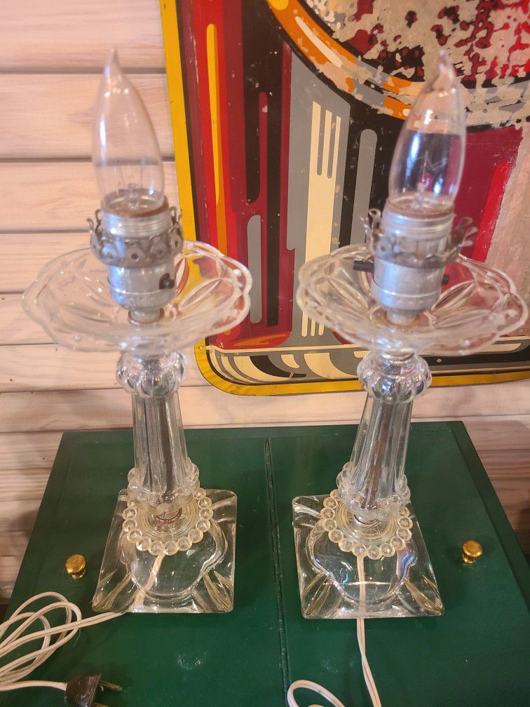 Antique Vintage Lamps Plug In NO GLOBES