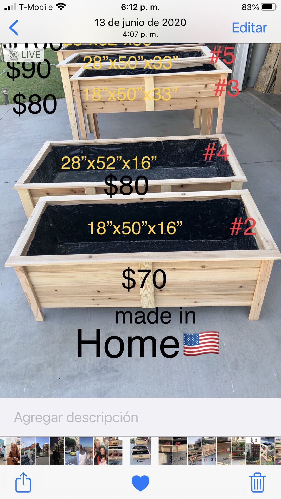 Wood Planter Box Garden Raised