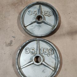 Set Of 35 Lbs Olympic Plates