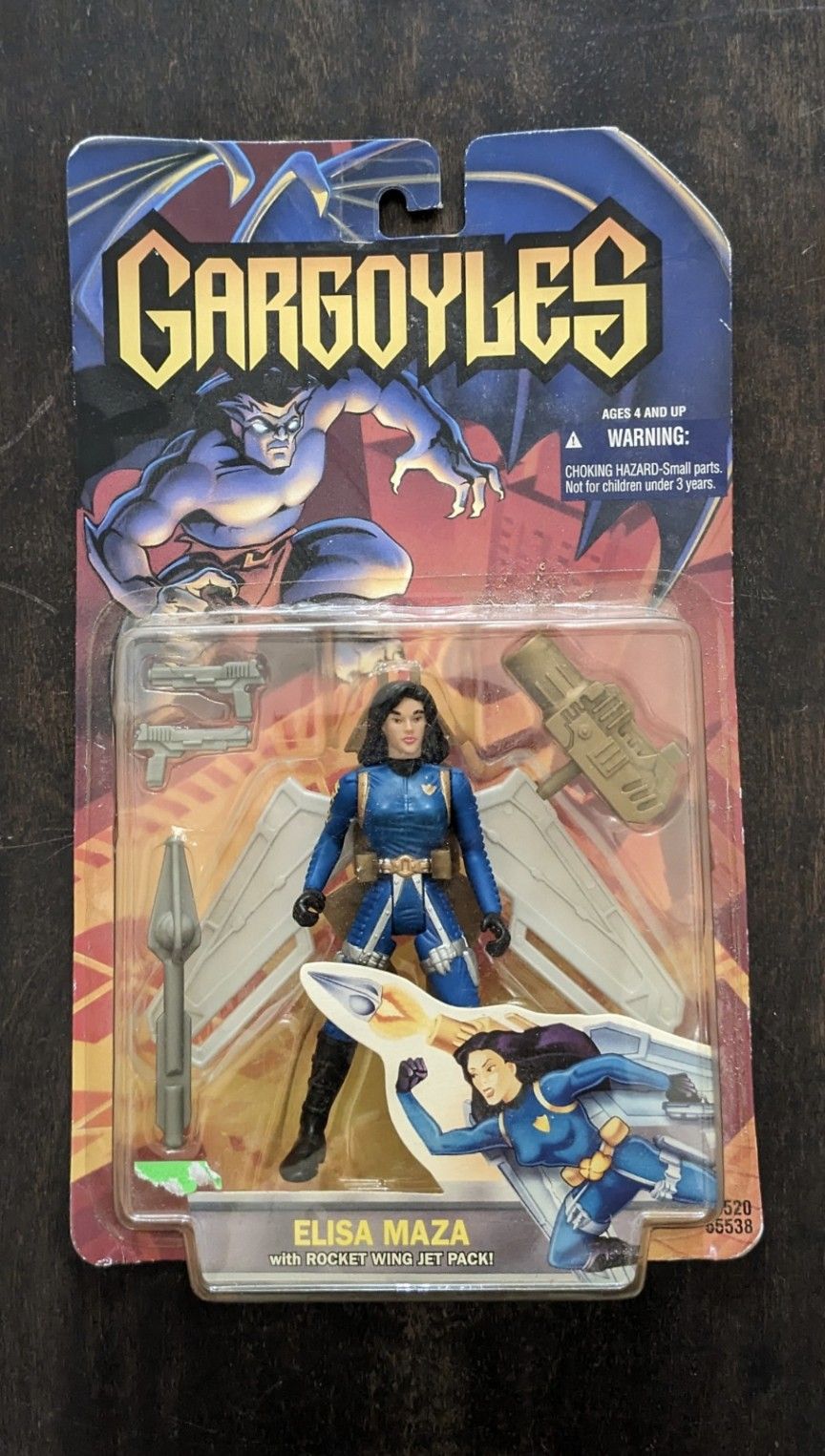 1995 Years Gargoyles Elisa Maza Sealed Action Figure And Fan